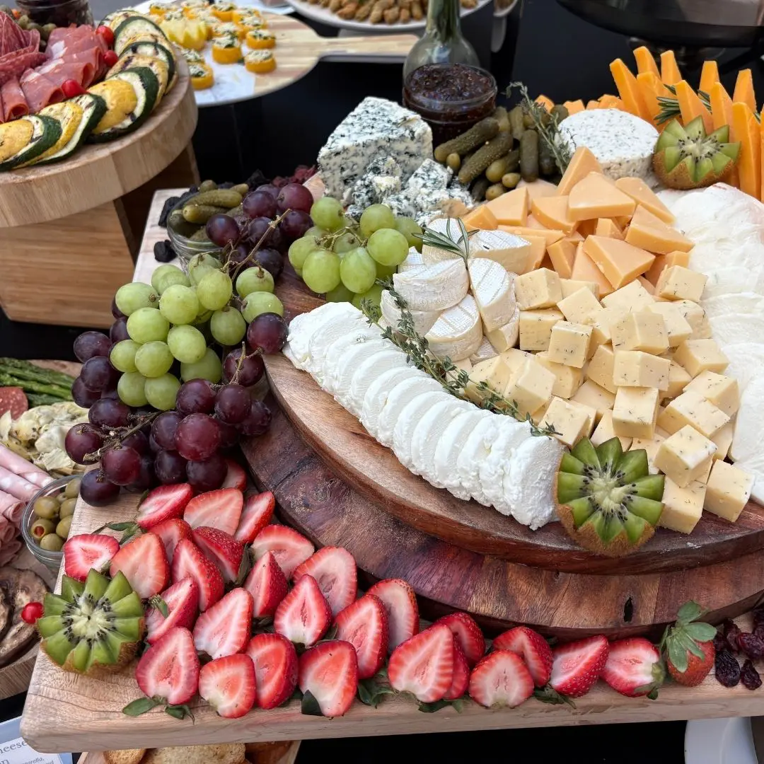 Imported Cheese Tray catering spread.